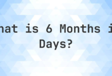 how many days is 6 months